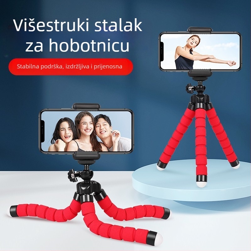 Fleksibilni stativ za kameru i telefon – PP materijal + spužva + metalni list, opća kompatibilnost, pogodna za putovanja, mogućnost prilagodbe
