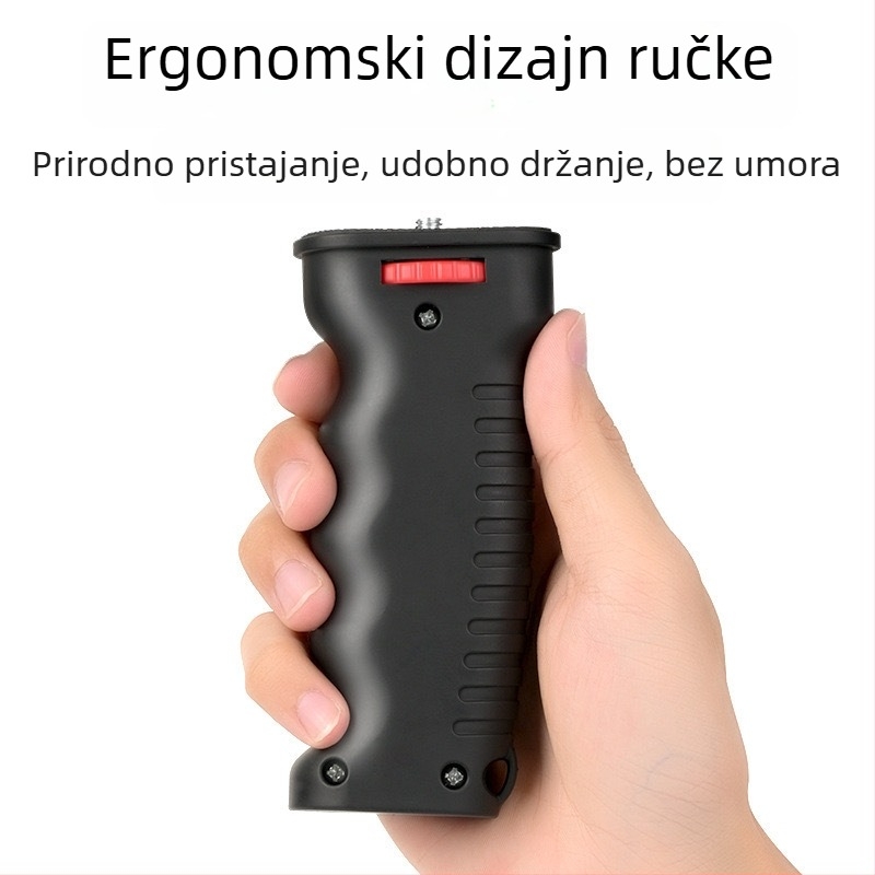 Ručni stabilizator za kameru s LED rasvjetom – kompatibilan s GoPro/DSLR, plastika, nosivost do 2 kg
