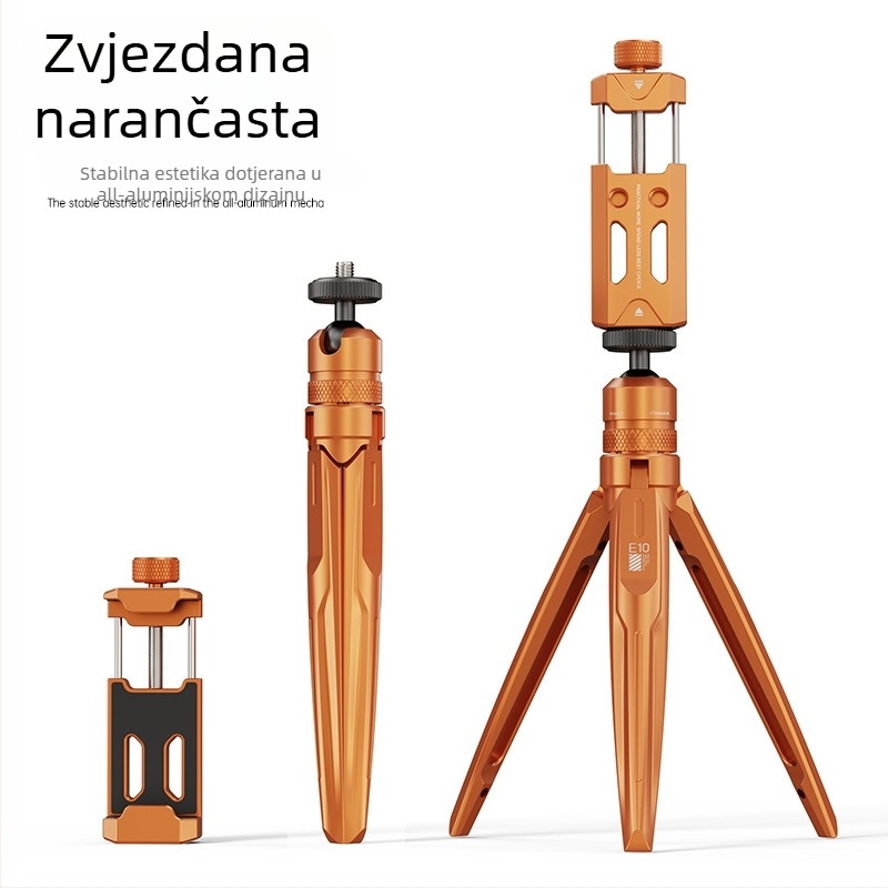 Boneruy Stolni držač za telefon s rotirajućom nosačem i stativom – univerzalno za live streaming, aluminijska legura, 125 g