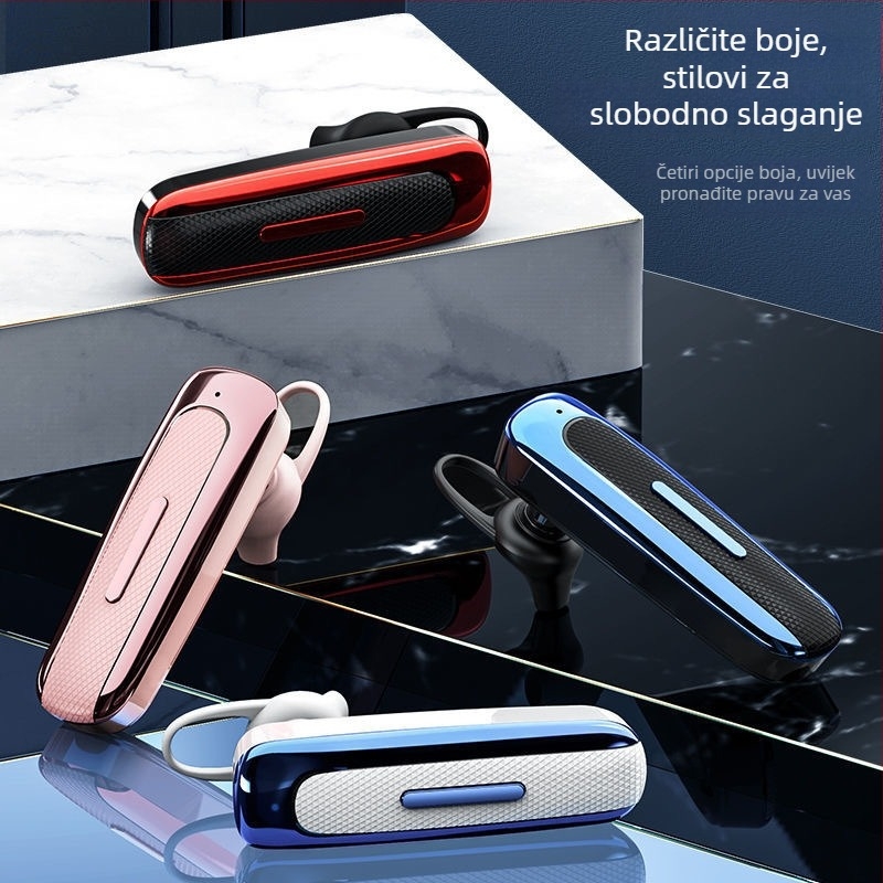 Bežične Bluetooth slušalice 5.0, jedno uho, kompaktan dizajn za automobil, hands-free pozivi, dugi vijek baterije, IPX4 vodootporne, niska latencija za sport