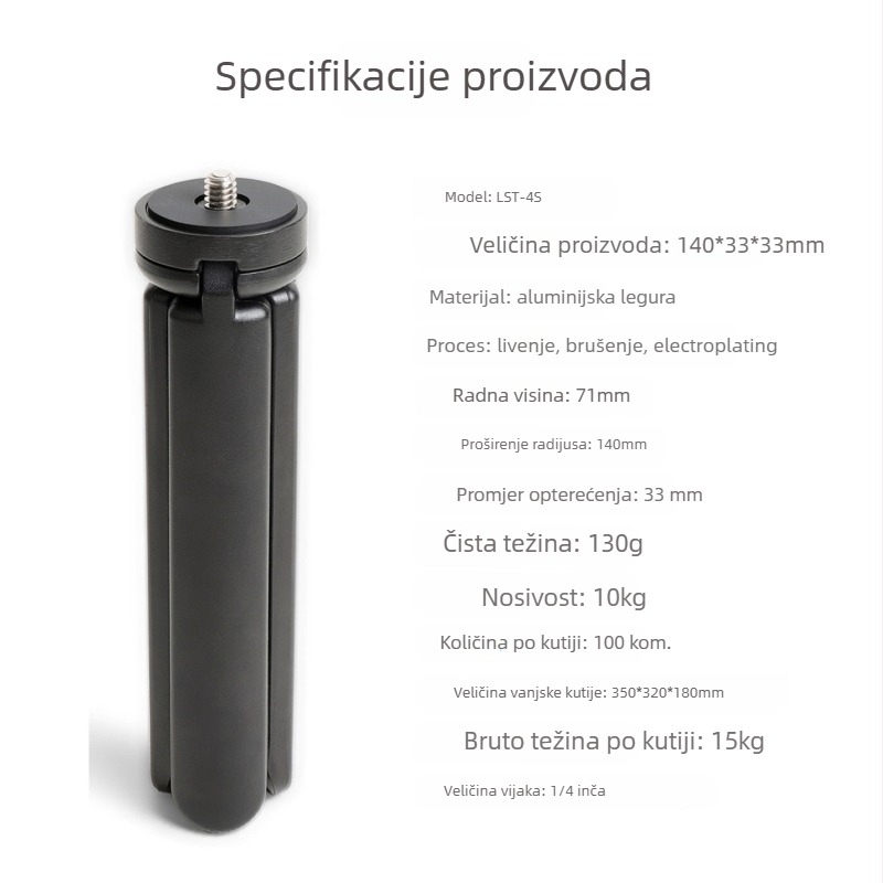 Projektor držač za stolnu uporabu – legura, univerzalni nosač za sve marke i modele, za uredsku i vanjsku uporabu