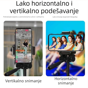 Stativ za DSLR i pametni telefon – 3-dijelni aluminijski spoj, nosivost 2–5 kg, 360° gimbal, ploča za brzo oslobađanje