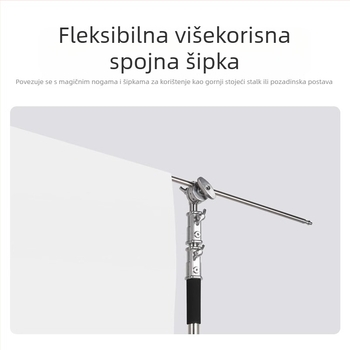 Fotografska magična ruka s C-tipom okvira, aluminijska legura, univerzalna klipsa, magična glava i okretna ploča za lampu