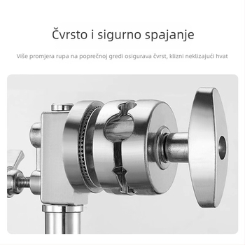 Fotografska magična ruka s C-tipom okvira, aluminijska legura, univerzalna klipsa, magična glava i okretna ploča za lampu