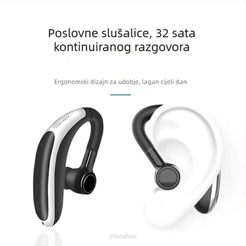 Bežične true wireless slušalice s dizajnom ušne kuke, Bluetooth 5.0, redukcija buke, brzo punjenje