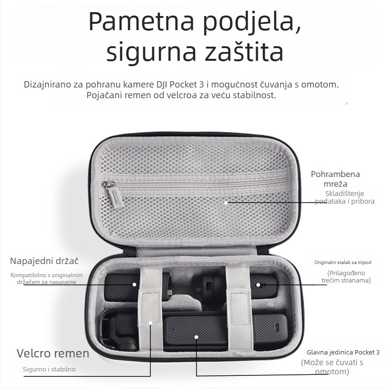 Kutija s čvrstim kućištem za DJI Osmo Pocket 3, corduroy fotografska torba, unisex, kućno spremanje