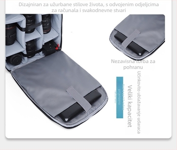 Torba za SLR fotoaparat – ruksak, najlon, unisex, fotografijska torba