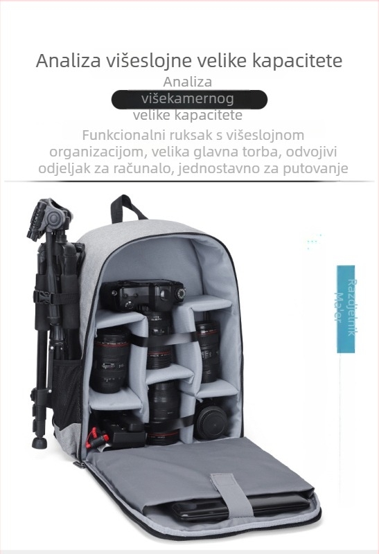 Torba za SLR fotoaparat – ruksak, najlon, unisex, fotografijska torba