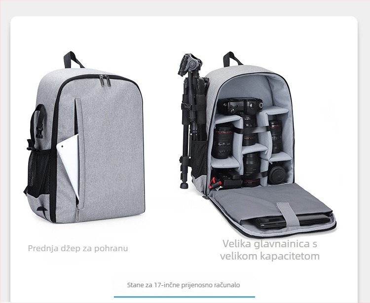 Torba za SLR fotoaparat – ruksak, najlon, unisex, fotografijska torba