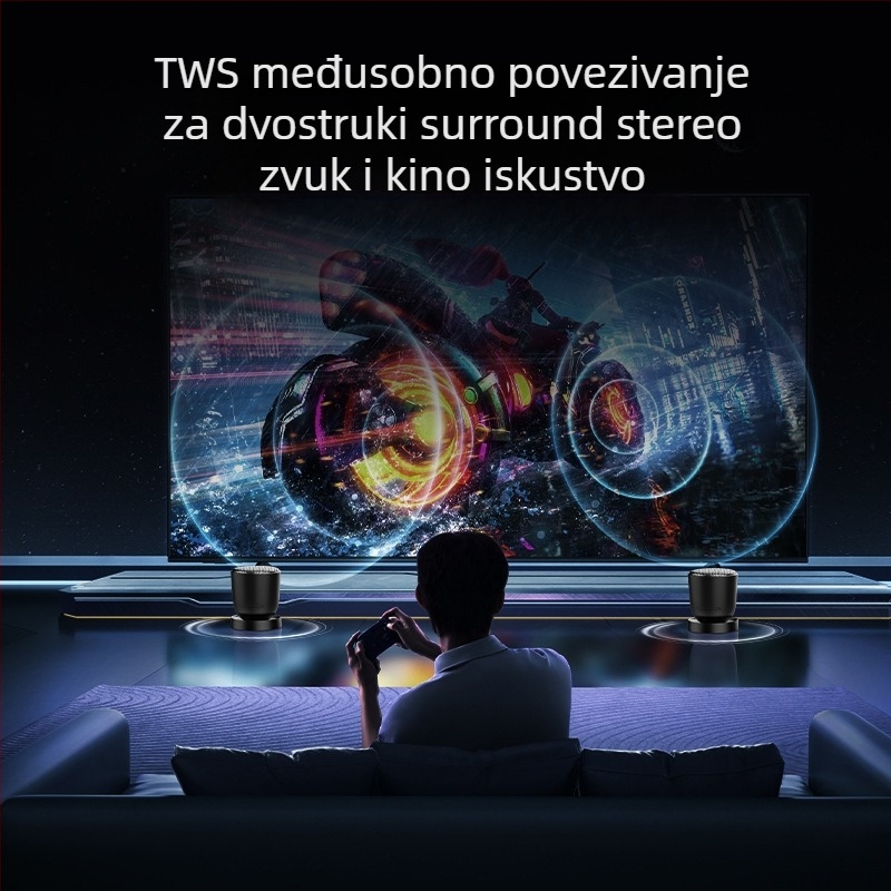 Prijenosni Bluetooth zvučnik s magnetskom bazom i makaron dizajnom (Bluetooth 5.3, 5W, IPX5, 800–1000 mAh, domet 10 m)