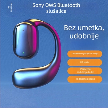 Bežično Bluetooth slušalica za jedno uho, klipsa za uho, nosiva na uho, Bluetooth 5.0, domet 10 m, sportski stil, trajanje baterije 4–8 sati