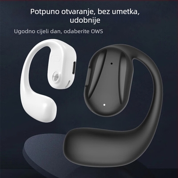 Bežično Bluetooth slušalica za jedno uho, klipsa za uho, nosiva na uho, Bluetooth 5.0, domet 10 m, sportski stil, trajanje baterije 4–8 sati