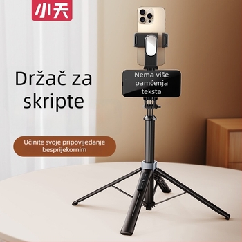 Little Day držač za telefon za livestream s teleprompterom, univerzalni aluminijski stativ za selfie