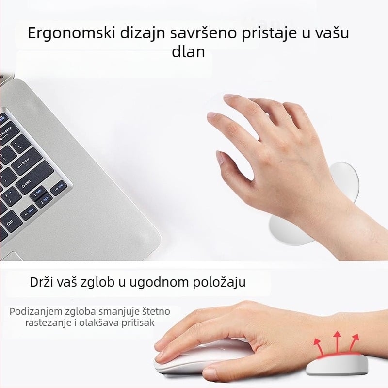 Uredska podložnica za zglob – silikon, protivklizna, vodootporna, jednostrana; model Q8, oko 40 g
