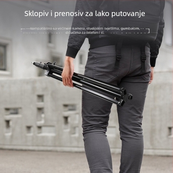 Kalin stativ za fotografiju, željezni, 3-odjelni, cijevi 31/27/24 mm, nosivost 5 kg