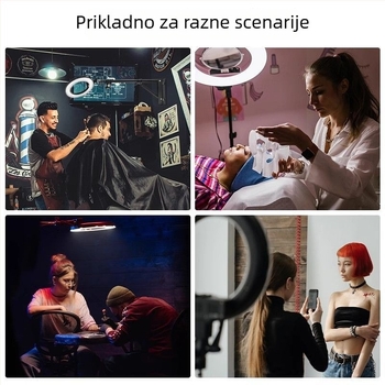 Cantilever zidni stalak za svjetlo za studij – željezo+ABS, nosivost 3–5 kg, visina 1,3/1,8 m, promjer cijevi 35 mm, 3 odjeljka