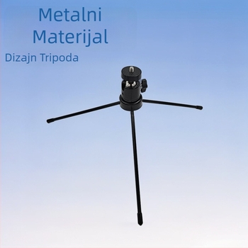 Stolni držač za kameru i telefon, stativ s 1/4-inčnim navojem, metalna pan-tilt glava