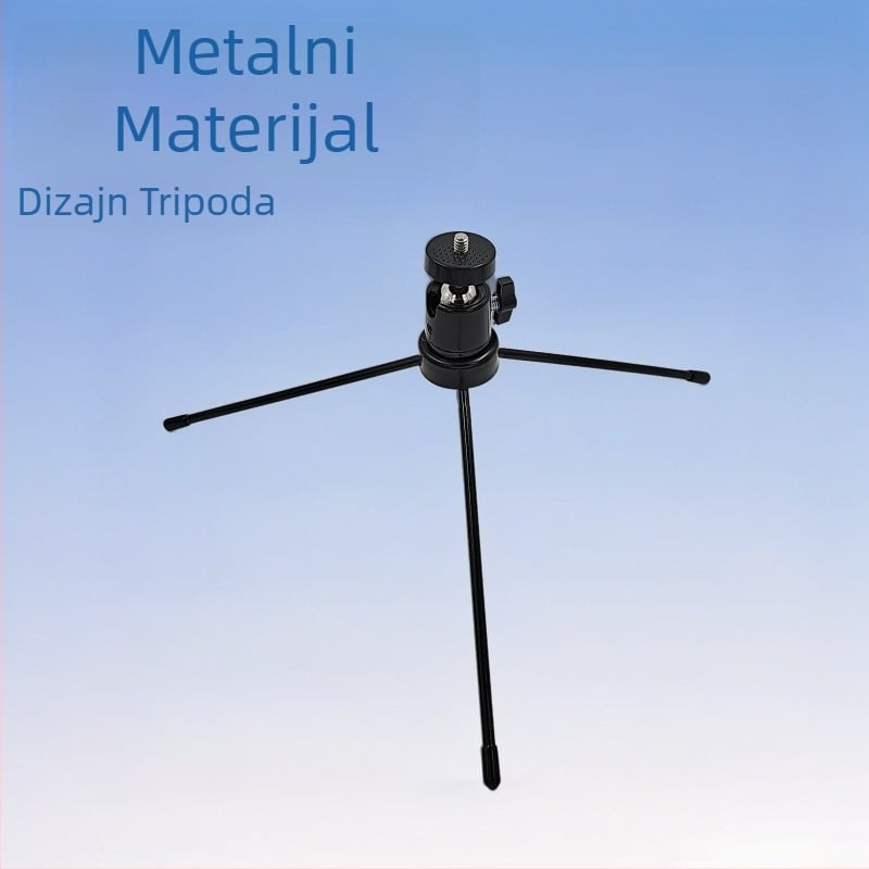 Stolni držač za kameru i telefon, stativ s 1/4-inčnim navojem, metalna pan-tilt glava
