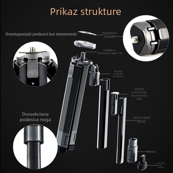 Stolni držač za kameru - Lazy man bracket, aluminijska zlitina, podrška prilagodbi, opći stil