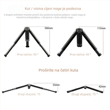 Stolni držač za kameru - Lazy man bracket, aluminijska zlitina, podrška prilagodbi, opći stil