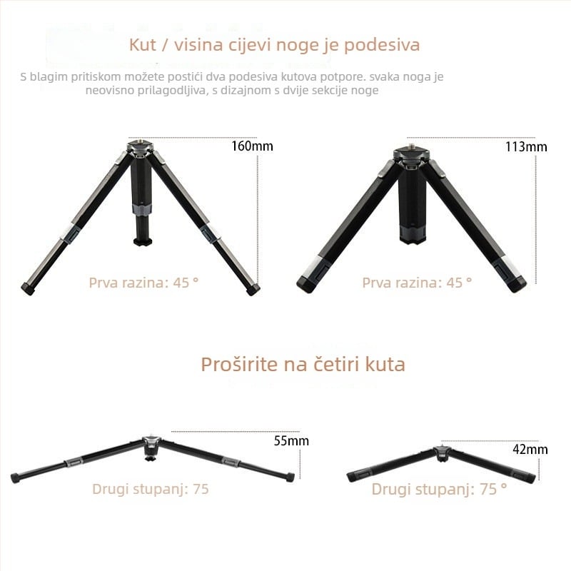 Stolni držač za kameru - Lazy man bracket, aluminijska zlitina, podrška prilagodbi, opći stil