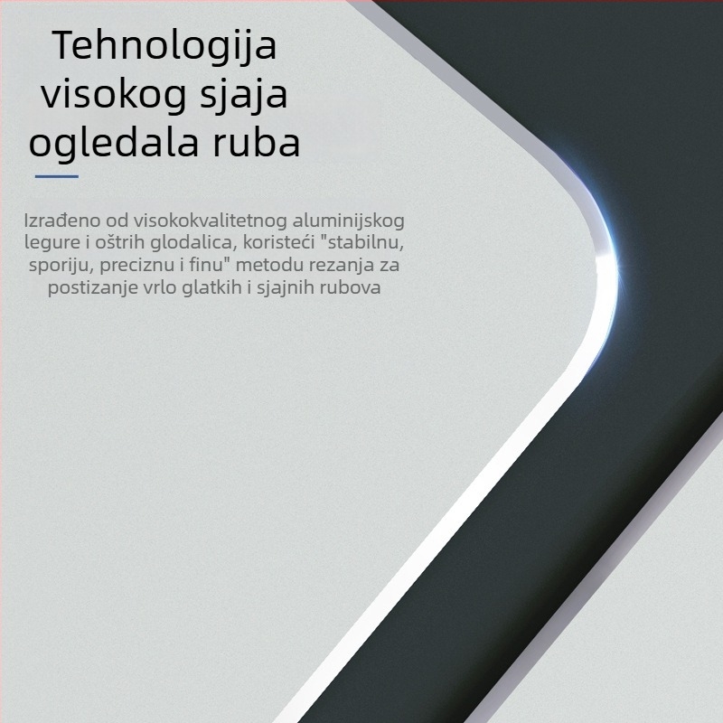 Podloga za miš od aluminijske legure – dvostrana, metalna površina, obrada površine, protuklizno, kompatibilno s Apple i Huawei