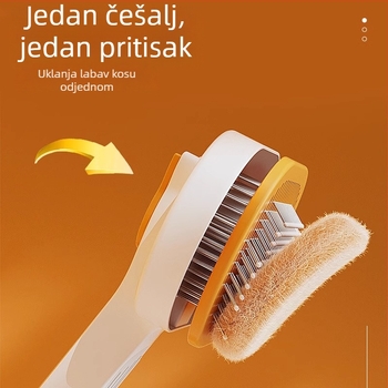 Četka-češalj za njegu psa, materijali PP i nehrđajući čelik; klasifikacija proizvoda: češalj-četka; namijenjeno psima; uvezeno: Ne