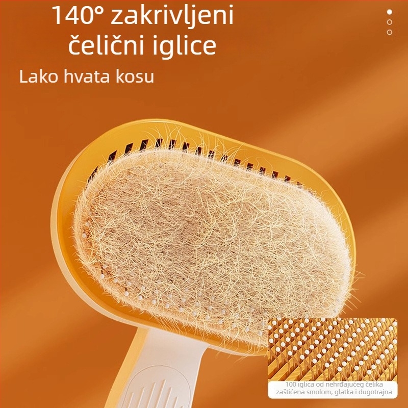 Četka-češalj za njegu psa, materijali PP i nehrđajući čelik; klasifikacija proizvoda: češalj-četka; namijenjeno psima; uvezeno: Ne