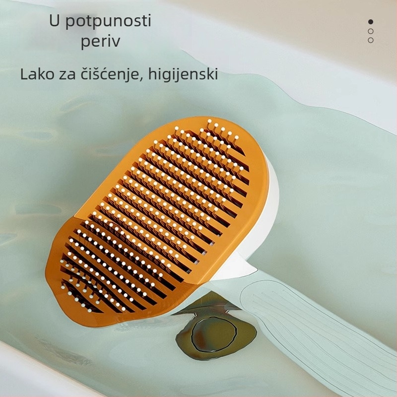 Četka-češalj za njegu psa, materijali PP i nehrđajući čelik; klasifikacija proizvoda: češalj-četka; namijenjeno psima; uvezeno: Ne