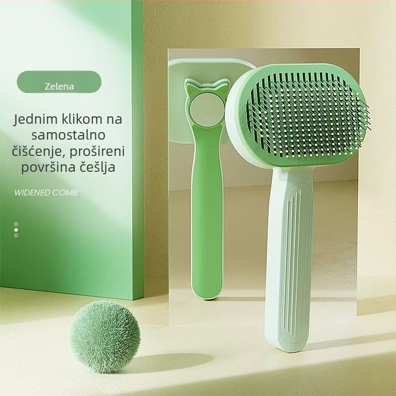 Četka-češalj za njegu psa, materijali PP i nehrđajući čelik; klasifikacija proizvoda: češalj-četka; namijenjeno psima; uvezeno: Ne