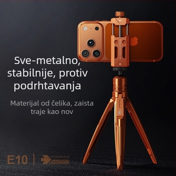 Nadgledavajući držač aluminijske legure, prijenosni sklopivi stativ za bezzrkodne fotoaparate i pametne telefone, anti podrhtavanje