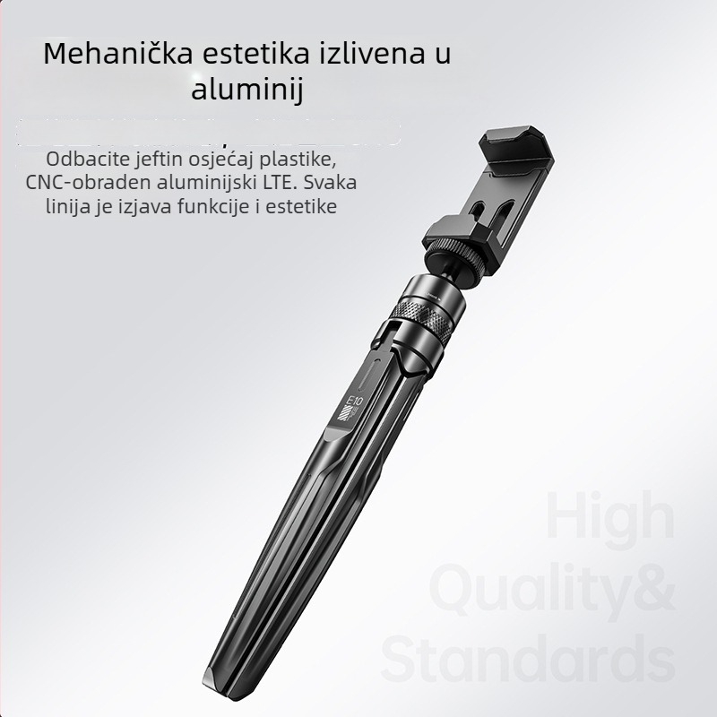 Nadgledavajući držač aluminijske legure, prijenosni sklopivi stativ za bezzrkodne fotoaparate i pametne telefone, anti podrhtavanje