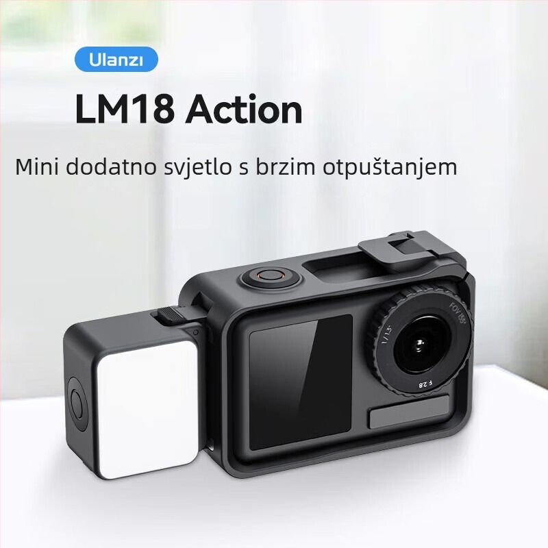 Ulanzi MT-09 Mini Produžni Stativ za DJI Action 6/5 Pro/4 – ABS + aluminij, 3 sekcije, nosivost 1 kg, težina 74 g, sklopljena visina 12,7 cm