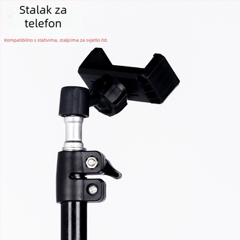 Pipe pan/tilt držač za mobitel, 1/4" navoj, plastični, za livestream, prilagodljiv