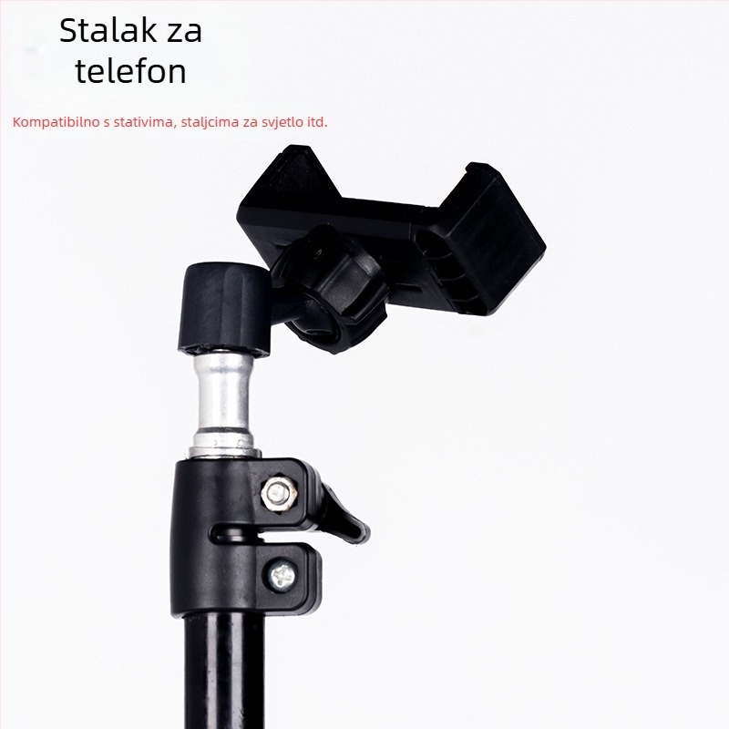 Pipe pan/tilt držač za mobitel, 1/4" navoj, plastični, za livestream, prilagodljiv