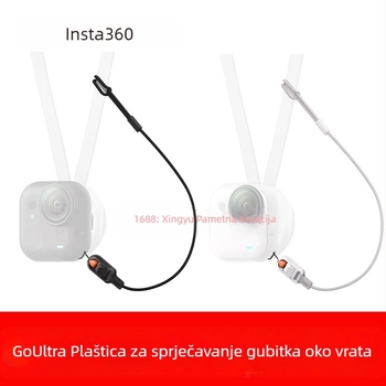 Shadowstone 360 Lanyard za nošenje za Insta360 Go Ultra s brzim otpuštanjem i zaštitom od gubitka; materijal: tkanina i plastika