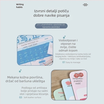 Podloga za stol za učenike s uputama za pravilno držanje olovke i pravilnu sjedeću poziciju, prirodni kaučuk, jednostrana, prijenos topline, OEM prilagodba