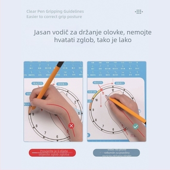 Podloga za stol za učenike s uputama za pravilno držanje olovke i pravilnu sjedeću poziciju, prirodni kaučuk, jednostrana, prijenos topline, OEM prilagodba