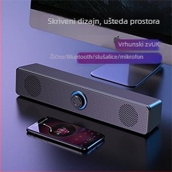 Desktop Bluetooth zvučnik, drveno kućište, USB napajanje, 2 zvučnika, 3W snage