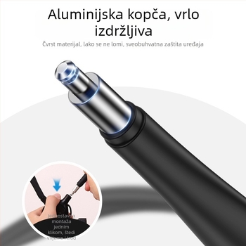 A295 držač za kameru s prvog lica oko vrata za sportske kamere; kompatibilno s GoPro 13 i DJI Action 5 Pro/4/3; materijal ABS + silikon gel + aluminijski trak; uključuje klip za telefon, klip za kameru i sigurnosnu užad; 3 mjeseca garancija