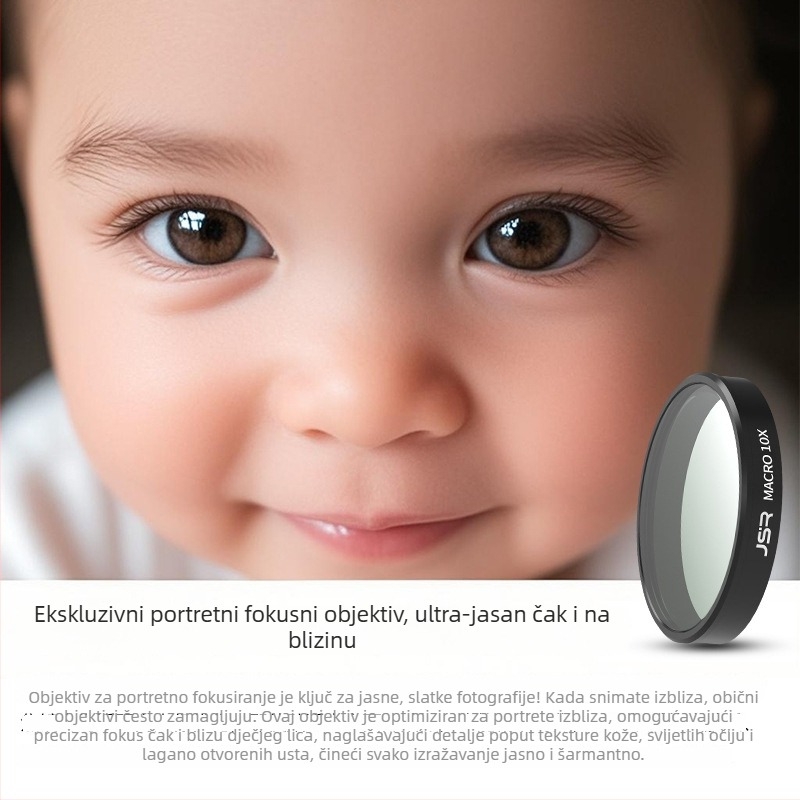 Perspektivni filter za DJI Osmo Nano – portretni fokusni objektiv, optičko staklo, aluminijski okvir, prilagođeni logotip