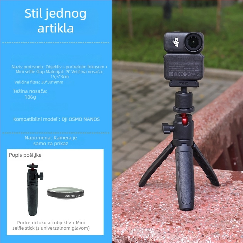 Perspektivni filter za DJI Osmo Nano – portretni fokusni objektiv, optičko staklo, aluminijski okvir, prilagođeni logotip