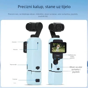 Silikonsko zaštitno kućište za DJI Pocket 3 – kompatibilno s Pocket3, materijal silikon, zaštita gimballa