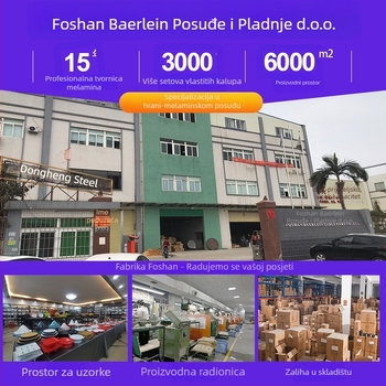 Belleren melaminska ploča, okrugla, nordijski stil, glazirana površina, prilagodba logotipa