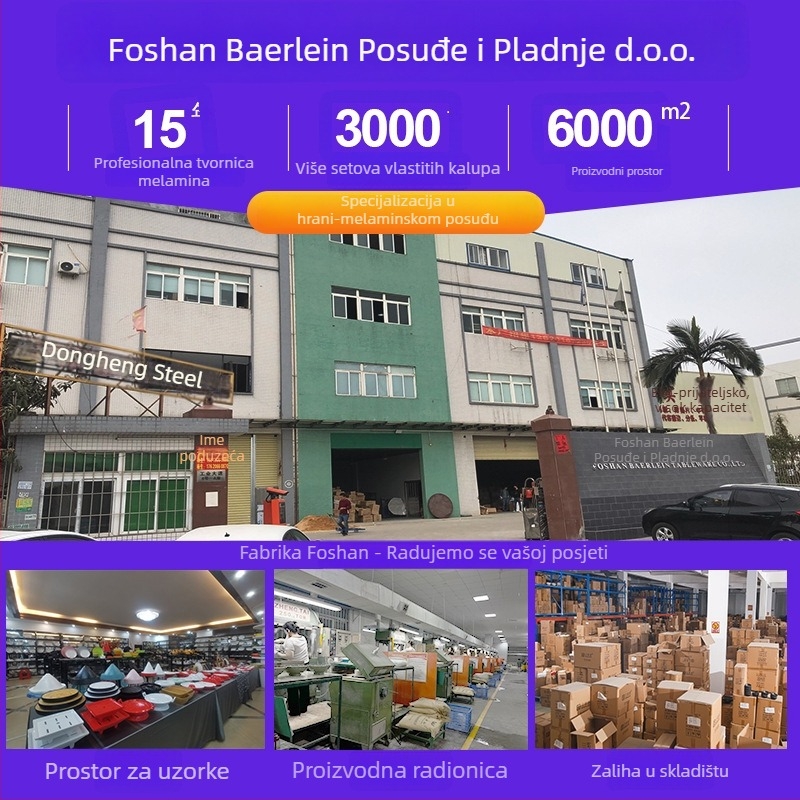 Belleren melaminska ploča, okrugla, nordijski stil, glazirana površina, prilagodba logotipa