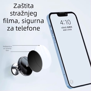 Auto držač za telefon sa magnetskom pločom - ultra-tanka magnetska pločica (Time • legura • proljeće 2018 • unisex)