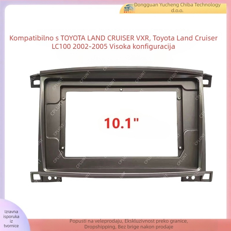 Android navigacijski okvir za Toyota Land Cruiser LC100 VXR (2002–2005) | Materijal: ABS+PC; Pakiranje: okvir za lice + kabel; Težina: 1 kg