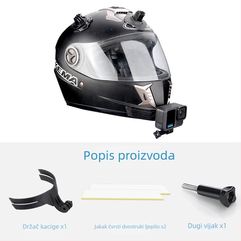 Koplo GR19 najlonski nosač brade za kacigu motocikla – kompatibilan s GoPro 13 i akcijskim kamerama, za snimanje uz pomoć mobilnog telefona