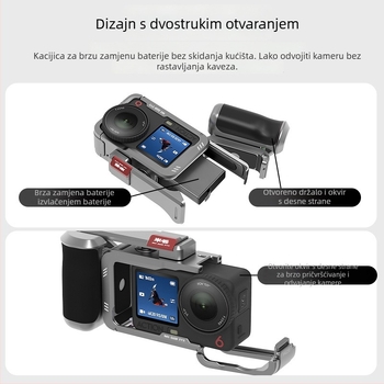 Kavez od aluminijske legure za DJI Action6 street ručicu, proširivi selfie štap, podrška otisku logotipa