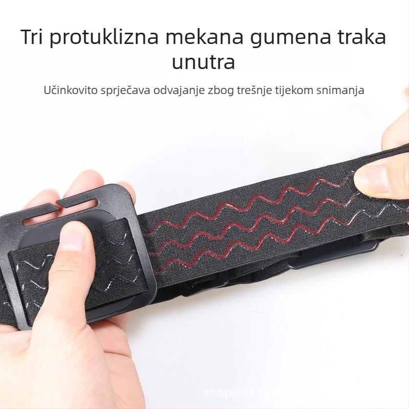JD-02 traka za glavu za sportske kamere, univerzalna kompatibilnost, materijal elastična tkanina + PC, prilagodljiv logotip